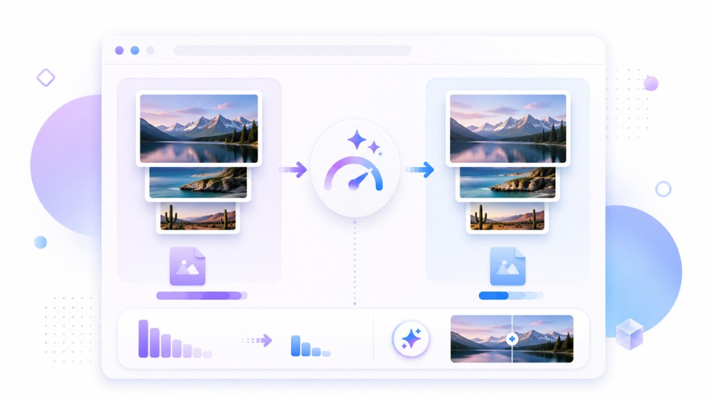 Flujo de optimización de imágenes: compresión, reducción de peso y comparación de calidad visual para web